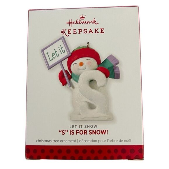 Hallmark Keepsake Ornament S is for Snow Let It Snow 2013 - Picture 1 of 3